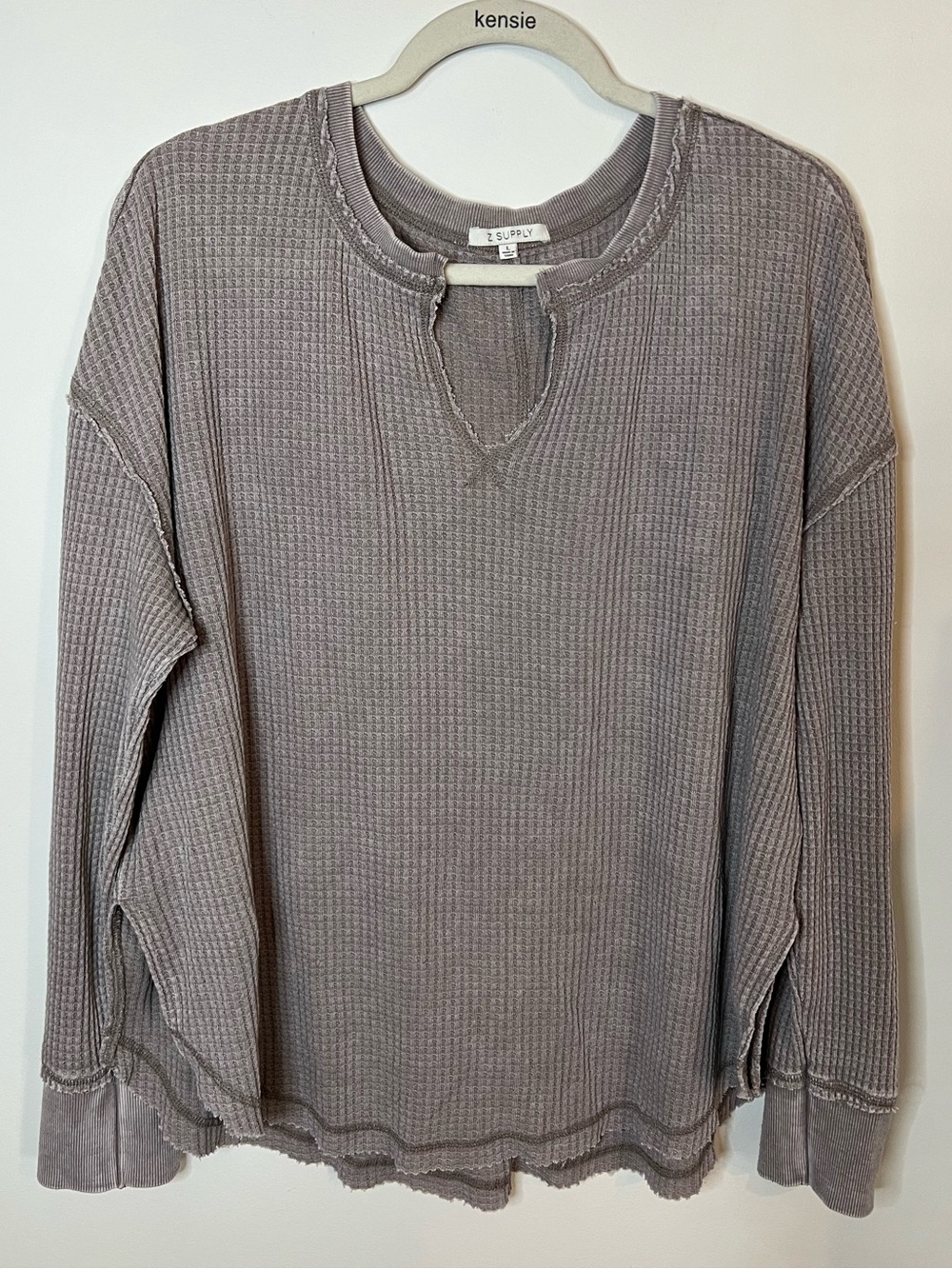 Z Supply Waffle Long Sleeve Top | L